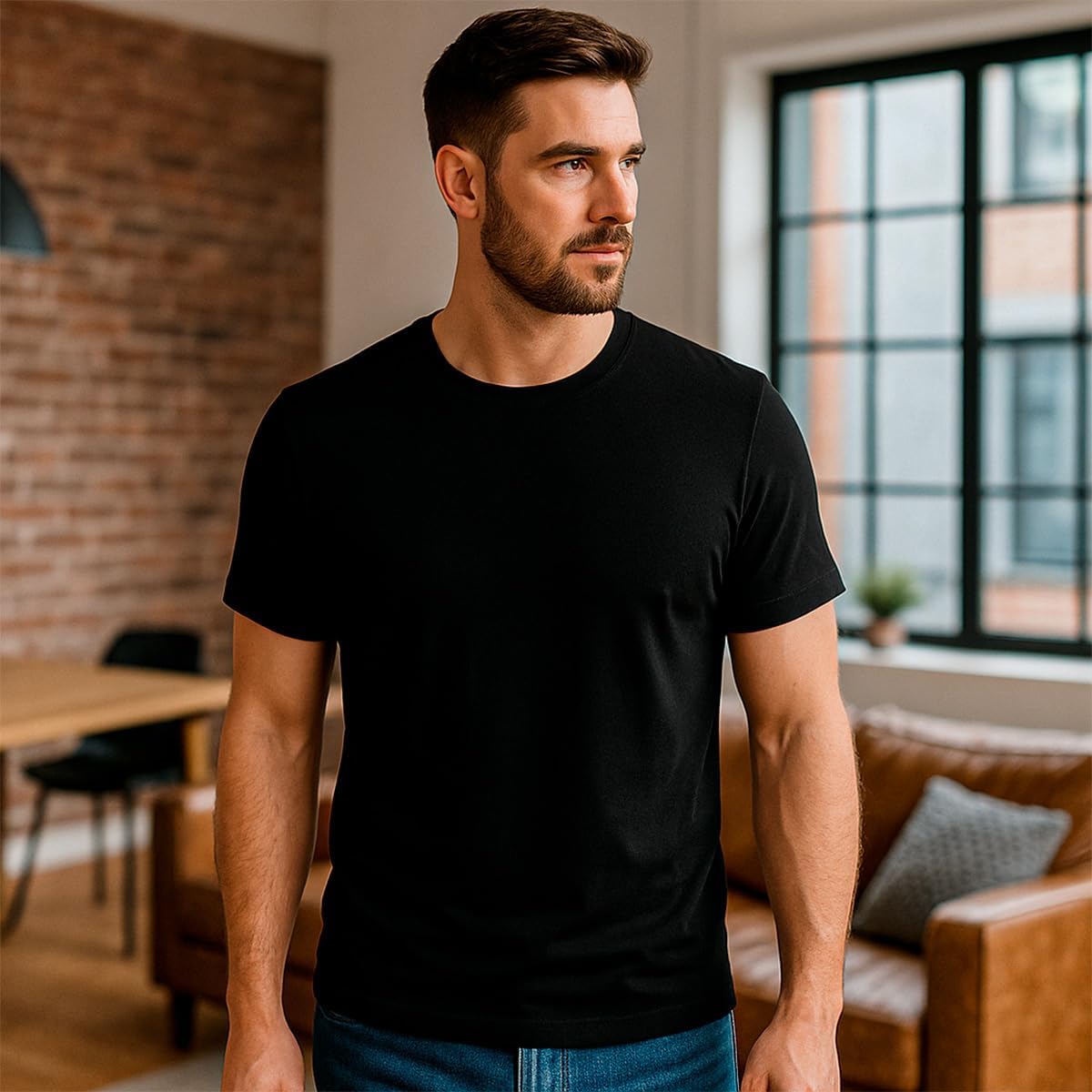 Kit 3 Camisetas Básicas Masculinas Sandrini Preto ou Sortido Algodão Premium Conforto Casual Dia a Dia