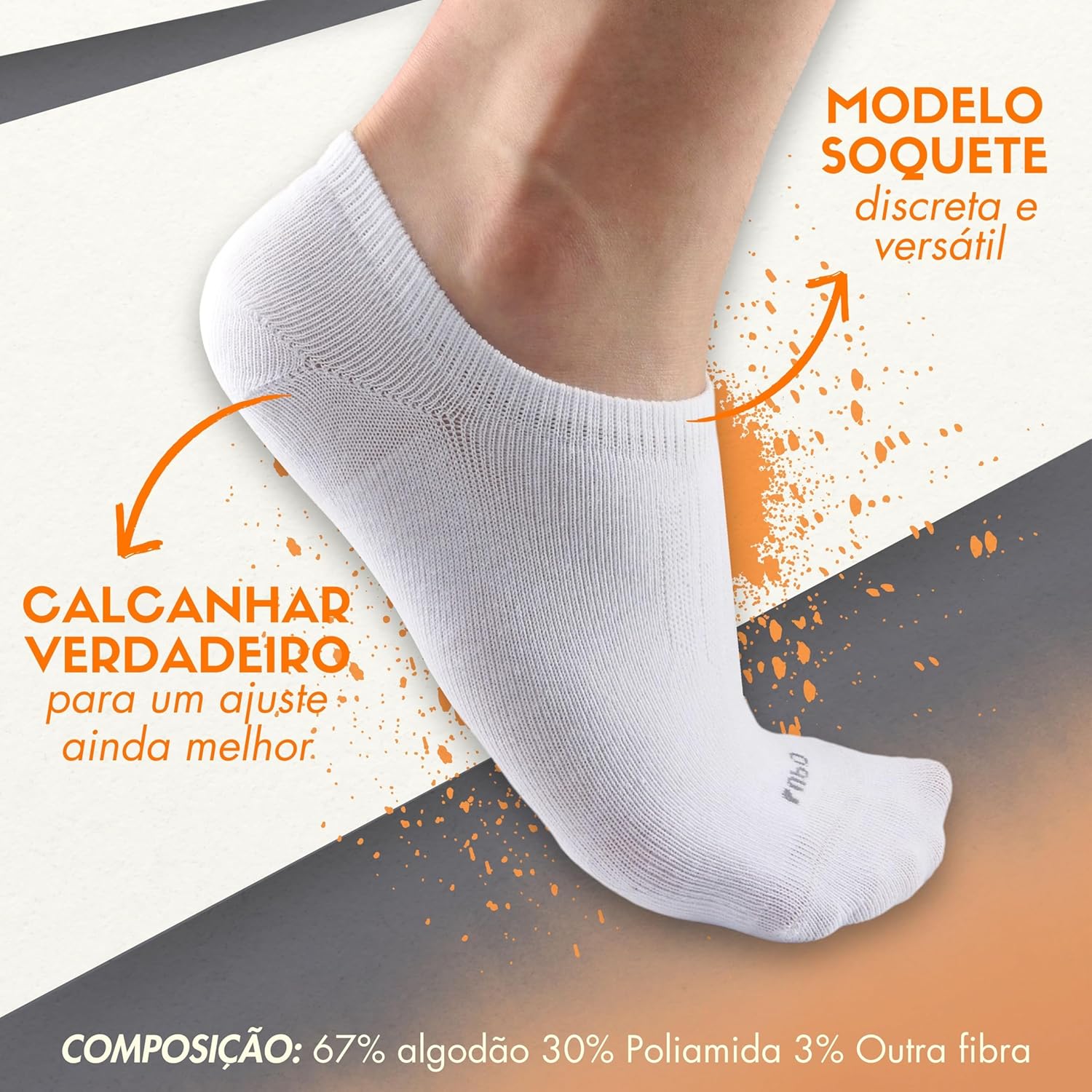 Kit 6 Pares Meia Lupo Soquete Sapatilha Invisível Algodão Unissex