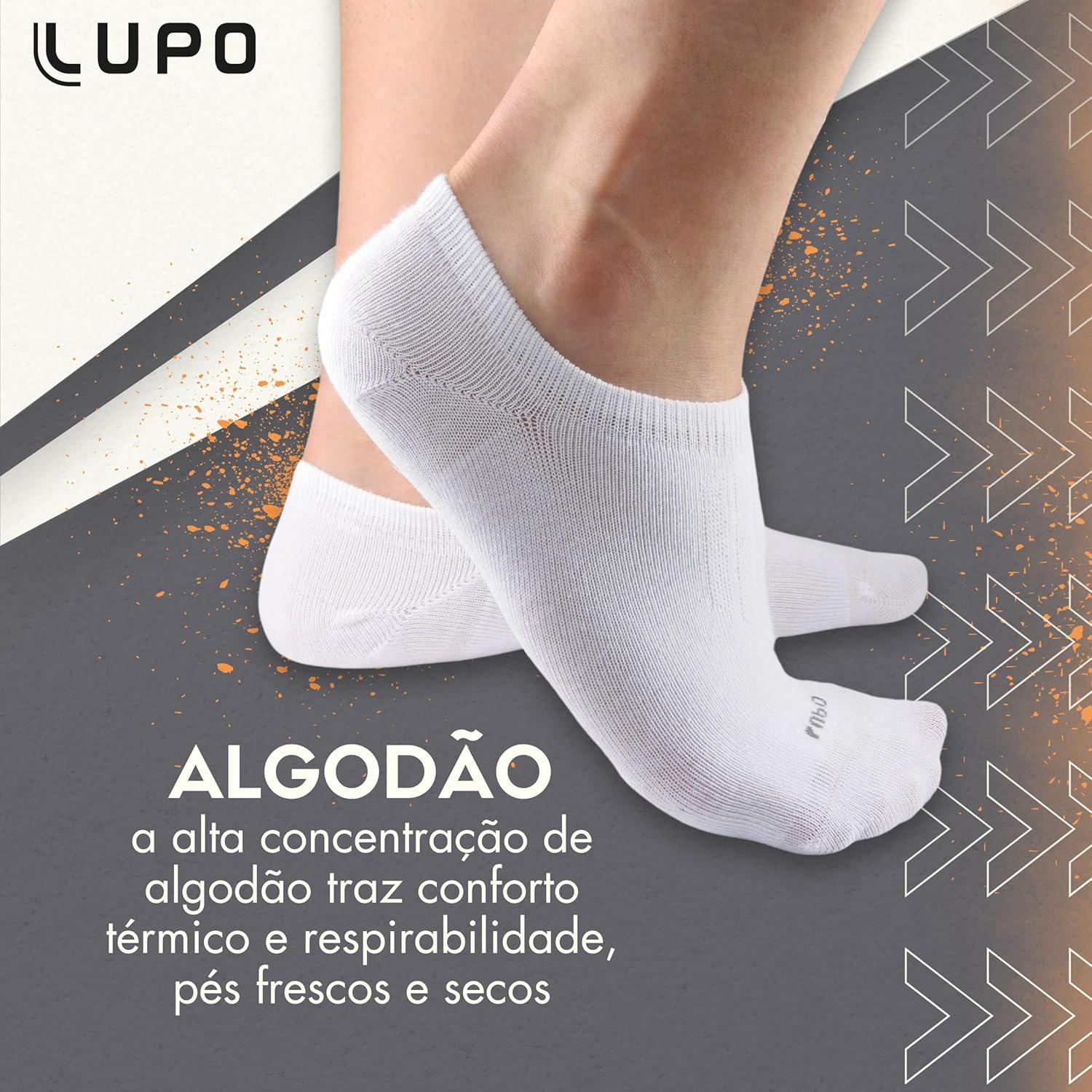 Kit 6 Pares Meia Lupo Soquete Sapatilha Invisível Algodão Unissex