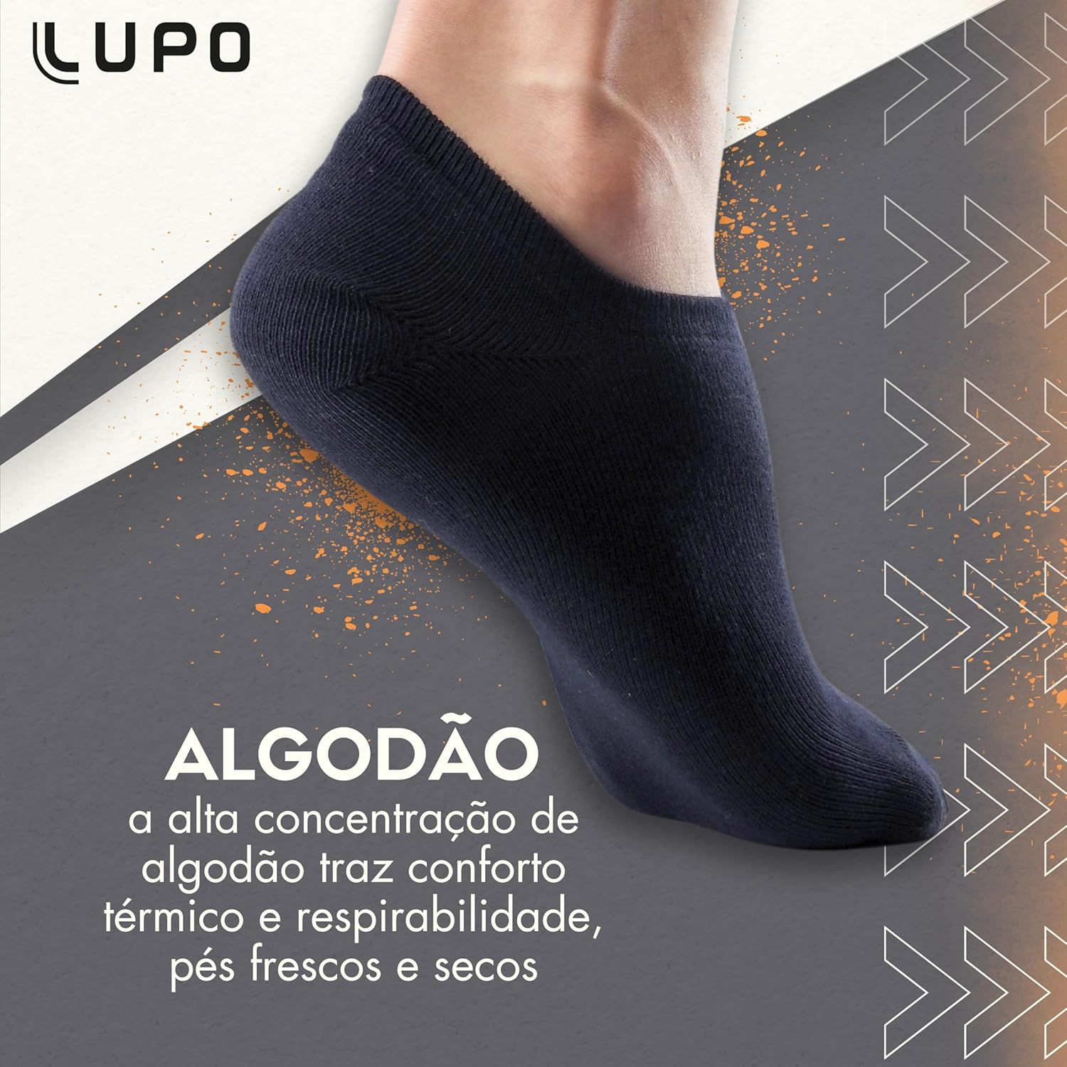 Kit 6 Pares Meia Lupo Soquete Sapatilha Invisível Algodão Unissex