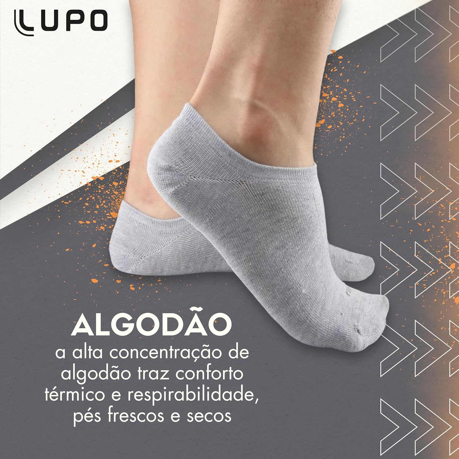Kit 6 Pares Meia Lupo Soquete Sapatilha Invisível Algodão Unissex