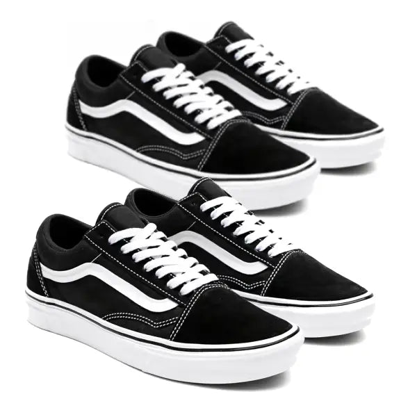 Kit 2 Tênis Cano Baixo Skate Tribute Style Academia Unissex Leve Confortável Old School Clássico
